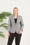 Women's Plaid Double Button Classic Jacket - 3