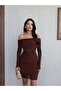 Open Shoulder Gathered Short Dress