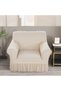 Bürümcük Sofa Cover, Armchair Cover, Single Seat, with Skirt, Elastic, Flexible, Washable
