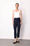 Women's Five-Pocket Fabric Trousers Navy Blue - 2