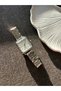 Öztel Vintage Minimalist Metal Cord Vintage Women's Wristwatch Square - 4