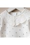 Newborn Baby Girl Cotton Baggy Cut Lace Romper Set with Bandana Hospital Release Gift - 5