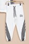 White Stripe Detailed Text Printed Hooded Boys' Tracksuit Set 21450 - 4