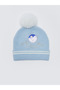 Lcw Accessories Blue Frozen Licensed Pompom Detailed Girls' Knitwear Beanie