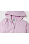 Baby Girl Lilac Raincoat with Elastic Waist and Sleeves, Zippered Hood - 3