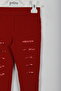 Girl's Sequin Embroidered Elastic Waist Leggings - 2