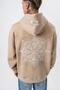 Men's Itsbyzey Embroidered Hooded Oversize Hoodie Beige - 5