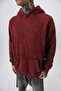 Men's Root Deep Printed Washable Hooded Oversize Hoodie Burgundy - 4
