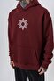 Men's Itsbyzey Embroidered Hooded Oversize Hoodie Burgundy - 5