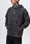 Men's Snake Printed Washable Hooded Oversize Hoodie Black - 5