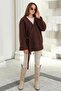 Tie-Front Boucle Kimono Jacket Brown 8265 - 4