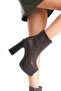 Women's Special Design High Platform Heeled Blunt Toe Zippered Boots - 3