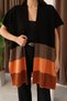U-Neck Sleeveless Jacquard Paneled Three Colors Standard Length Simple Stylish Elegant Seasonal Knitwear Vest Shawl - 3