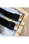 Snap Elastic Belt Women's Belt Dress Belt Shirt Belt Waist Belt Body Belt - 3