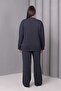 Women's Plus Size Elastic Waist V-Neck Pocketed Sport Casual Tracksuit Set - 5