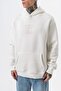 Men's Garden Printed Hooded Oversize Hoodie Ecru - 4