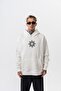 Men's Itsbyzey Embroidered Hooded Oversize Hoodie Ecru - 2