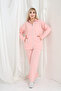 Women's Plus Size Zippered Long Sleeve Comfortable Casual Mock Neck Tracksuit Set - 6