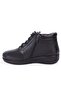 Dza07-122042645 Black Orthopedic Daily Flat Heel Leather Women's Boots - 3