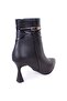 Dza07-11332004 Black Classic Heeled Women's Boots - 4