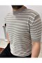 Vizon Renk Bisiklet Yaka Örme Tshirt