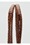 Knitted Patterned Leather Medium Size Bag - 4