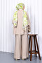 Beige Modal Shirt and Pants Set - 4
