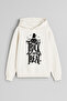 Halloween Halloween Printed Ecru Girls Boys Hooded Sweatshirt
