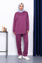 Plum Crew Neck Tunic Trouser Set