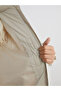 Beige Hooded Women's Puffer Jacket - 4