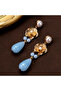 Aurika Loop-Bohemian Blue Earrings