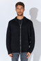 Double-Sided Zippered Two-Color Cardigan - Black |   Mew515230-01 - 6