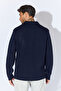 Double-Sided Zippered Two-Color Cardigan - Navy Blue |   Mew515230-01 - 5