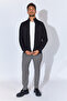 Ribbed Turtleneck Zippered Pocket Cardigan - Black |   Mew224994-01 - 6