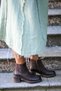 3103 Genuine Leather Rubber Detailed Thick Heeled Daily Comfortable Zippered Women's Boots Real Leather Nubuck Brown - 5