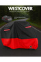 Cf Moto 450Sr Tail Bag Compatible (Red-Black) Motorcycle Tarpaulin with Red Reflectors, Cover