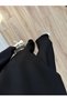 Black Modal Asymmetrical Cut Long Sleeve Blouse and Pants Two-Piece Set - 7083 - 5