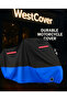 Bajaj Pulsar Ns 200 Abs Compatible (Blue-Black) Motorcycle Cover with Red Reflectors, Tent - 3