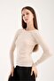 Women's Openwork Knitwear Blouse – Wide Neckline, Long Sleeves, Comfortable and Durable 3014 - 2