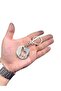 Wolf Keychain on a Silver Chunky Round Plate - 2
