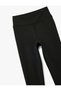High Waist Skinny Fit Stitching Detail Sports Leggings - 5
