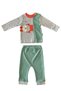 Multi-Colored 2-Piece Baby Tracksuit Set with Monkey Figure