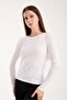 Women's Openwork Knitwear Blouse – Wide Neckline, Long Sleeves, Comfortable and Durable 3014 - 8