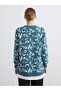 Crew Neck Patterned Women's Sweatshirt Tunic - 4