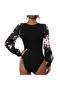 Long Sleeve Floral Bodysuit - 3