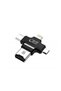 قارئ بطاقات 4 في 1، محول بطاقة TF Micro SD، ذاكرة تخزين خارجية، مع منفذ USB 3.0 من النوع C - 2
