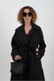 Black Belted Trench Coat - 7