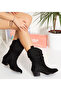 Tokyo Complete Black Calf Suede 6 cm Heel Dallas Boots Bottie - 2