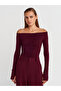 32089 Off-The-Shoulder Gathered Top-Burgundy
