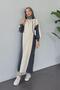 Samira Hooded Sports Knitwear Dress Smoked - 3